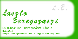 laszlo beregszaszi business card