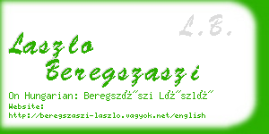 laszlo beregszaszi business card